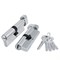 Цилиндровый Fuaro (Фуаро) механизм (200 ZM/120) 2000ZMKnob120(55+10+55) CP хром 5Key с вертушкой - фото 118401