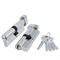 Цилиндровый Fuaro (Фуаро) механизм (200 ZM/100) 2000ZMKnob100(50+10+40) CP хром 5Key с вертушкой - фото 118405
