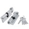 Цилиндровый Fuaro (Фуаро) механизм (200 ZM/80) 2000ZMKnob80(30+10+40) CP хром 5Key с вертушкой - фото 129735