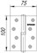 Петля Fuaro (Фуаро) съемная IN4430SR WAB правая (413-4 100x75x2,5) мат. бронза - фото 132645
