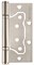 Петля Fuaro (Фуаро) универсальная без врезки IN4500W-BL SN (500-2BB/BL 100x2,5) мат. никель БЛИСТЕР - фото 132698
