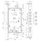 Замок Mottura (Моттура) врезной двухсистемный 54.797-D (правый) (без накладок), ключ 60 мм - фото 86490
