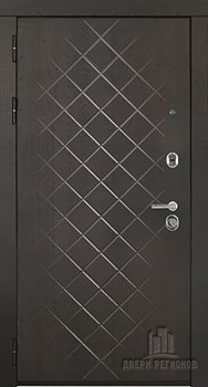 Дверь входная Президент Люкс зеркало, цвет горький шоколад, панель - light 2127 цвет кремовый soft - фото 107143