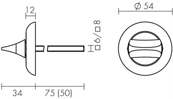 Ручка Fuaro (Фуаро) поворотная BKW8x75.R.HMR54 (HMR8x75) ABG бронза - фото 125091