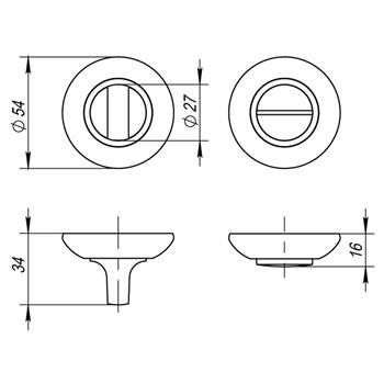 Ручка Fuaro (Фуаро) поворотная BK6.R.RM54 (BK6 RM) ABG-6 зелёная бронза - фото 125097