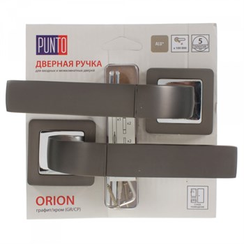 Ручка Punto (Пунто) раздельная ORION QR/HD GR/CP-23 графит/хром - фото 127803