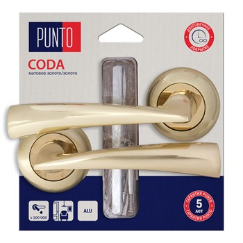 Ручка Punto (Пунто) раздельная LM/A R.TL54.CODA/HD SG/GP-4 матовое золото/золото - фото 127916