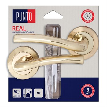 Ручка Punto (Пунто) раздельная LM/A R.TLK52.REAL/HD SG/GP-4 мат.золото/золото - фото 127929