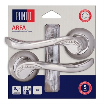 Ручка Punto (Пунто) раздельная LM/A R.TL54.ARFA/HD SN/CP-3 матовый никель/хром - фото 128070