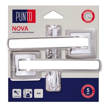 Ручка Punto (Пунто) раздельная LM/A K.QR52.NOVA/HD SN/CP-3 матовый никель/хром - фото 128174