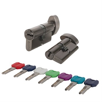 Цилиндровый Punto (Пунто) механизм MaxPro7002Knob52mm(21+10+21) GR графит 7key с вертушкой - фото 128917