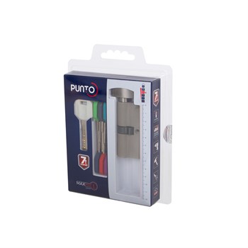 Цилиндровый Punto (Пунто) механизм MaxPro7002Knob80mm(45+10+25) SN никель 7key с вертушкой - фото 128966