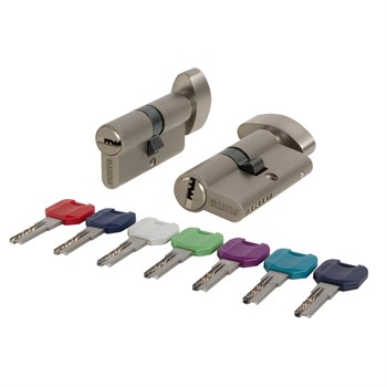 Цилиндровый Punto (Пунто) механизм MaxPro7002Knob65mm(25+10+30) SN никель 7key с вертушкой - фото 129035