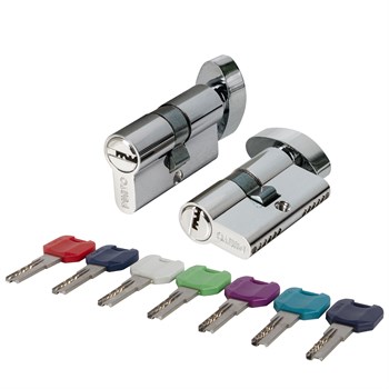 Цилиндровый Punto (Пунто) механизм MaxPro7002Knob52mm(21+10+21) SSC сатин.хром 7key с вертушкой - фото 129131