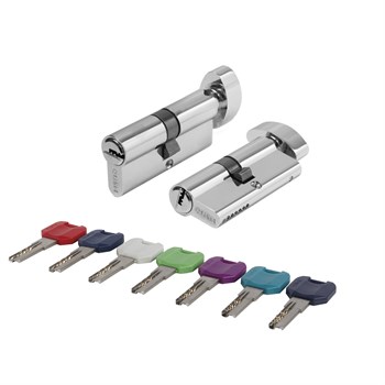 Цилиндровый Punto (Пунто) механизм MaxPro7002Knob60mm(25+10+25) CP хром 7key с вертушкой - фото 129193