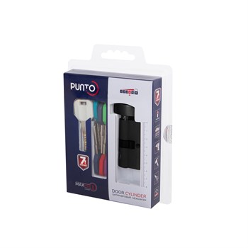 Цилиндровый Punto (Пунто) механизм MaxPro7002Knob52mm(21+10+21) BL черный 7key с вертушкой - фото 129359