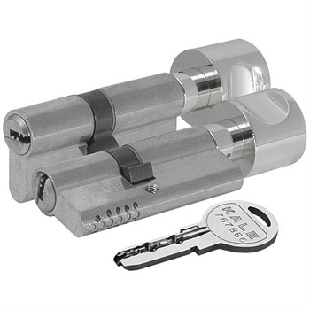 Цилиндровый механизм Kale kilit (Кале килит) с вертушкой 164 OBS SCE/70 (30+10+30) mm никель 5 кл. - фото 130296