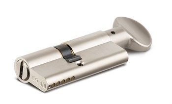 Цилиндровый механизм Kale kilit (Кале килит) с вертушкой 164 BM/90 (40+10+40) mm никель 5 кл. - фото 130341