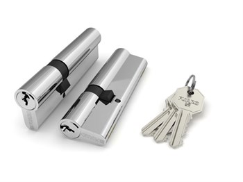 Цилиндровый Fuaro (Фуаро) механизм 100 CA 90 mm (40+10+40) CP хром 3 кл. - фото 83171