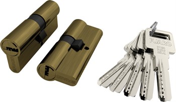 Цилиндровый Fuaro (Фуаро) механизм R600/60 mm (25+10+25) AB бронза 5 кл. - фото 83476