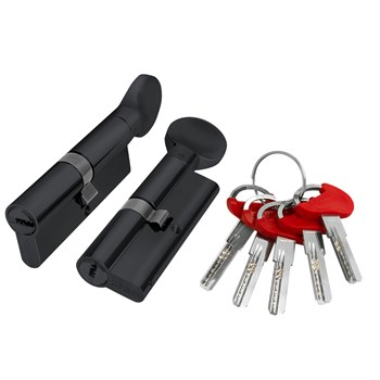 Цилиндровый Fuaro (Фуаро) механизм (D-PRO502/70) D-PRO5002Knob70(30+10+30) BL черный 5Key - фото 84022