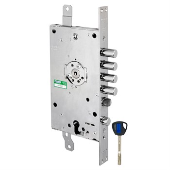 Замок Mottura (Моттура) врезной двухсистемный 3D KEY 3D.787-S (левый), ключ 40 мм - фото 86738