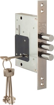 Замок Kale kilit (Кале килит) врезной сувальдный 257/L (тех. комплектация), 5 кл. (кл. 75 мм) ПАКЕТ - фото 86817