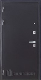 Дверь входная Колизей Плюс, цвет темное серебро антик, панель - light 2110 (зеркало) цвет серый велюр