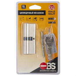 Цилиндровый Kale kilit (Кале килит) механизм 164 OBS SNE/100 (40+10+50) mm никель 5 кл. new