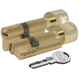 Цилиндровый механизм Kale kilit (Кале килит) с вертушкой 164 OBS SCE/68 (26+10+32) mm латунь 5 кл.