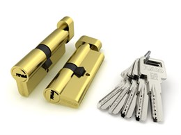 Цилиндровый механизм Fuaro (Фуаро) с вертушкой R602/80 mm-BL (35+10+35) PB латунь 5 кл. БЛИСТЕР