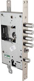 Замок Mottura (Моттура) врезной двухсистемный 54.K787-S (левый), ключ 40 мм, без накл.