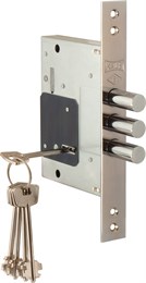 Замок Kale kilit (Кале килит) врезной сувальдный 257/L (тех. упаковка), 5 кл. (кл. 40 мм)