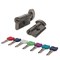 Цилиндровый Punto (Пунто) механизм MaxPro7002Knob52mm(21+10+21) GR графит 7key с вертушкой - фото 128917
