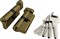 Цилиндровый Fuaro (Фуаро) механизм (R602/60) R6002Knob60(25+10+25) AB бронза 5Key с вертушкой - фото 83482