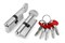 Цилиндровый Fuaro (Фуаро) механизм (D-PRO502/100) D-PRO5002Knob100(45+10+45) CP хром 5Key - фото 83811